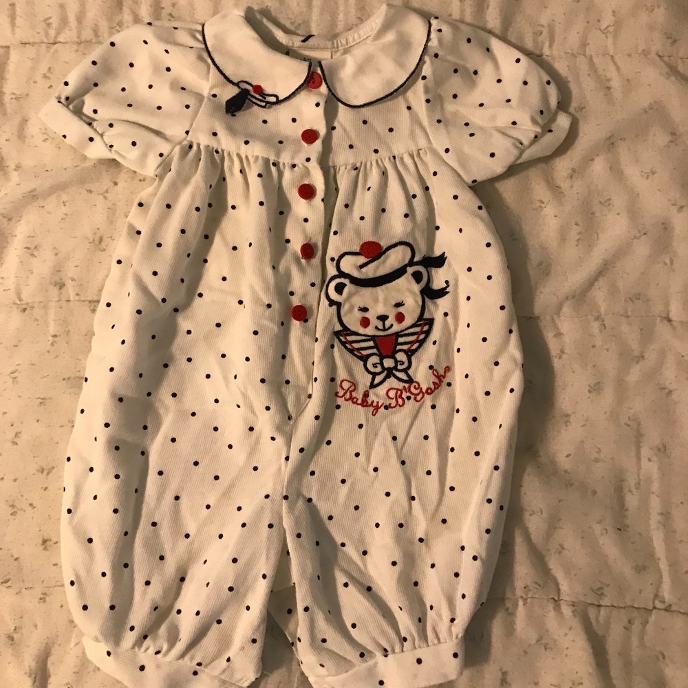 Baby B'Gosh One pc Romper Polka Dot - Sz 12 M